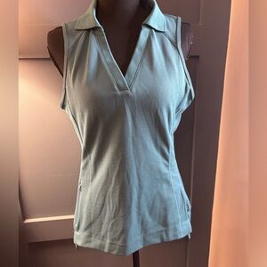 Athleta Teal Everyday Polo Sleeveless Top